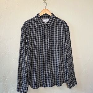 Corridor NY Textured Plaid Button Down Shirt Men’s Size Large